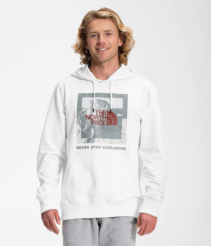 The North Face Mens Hoodie Recycled Climb Graphic 471WNSPFR - White